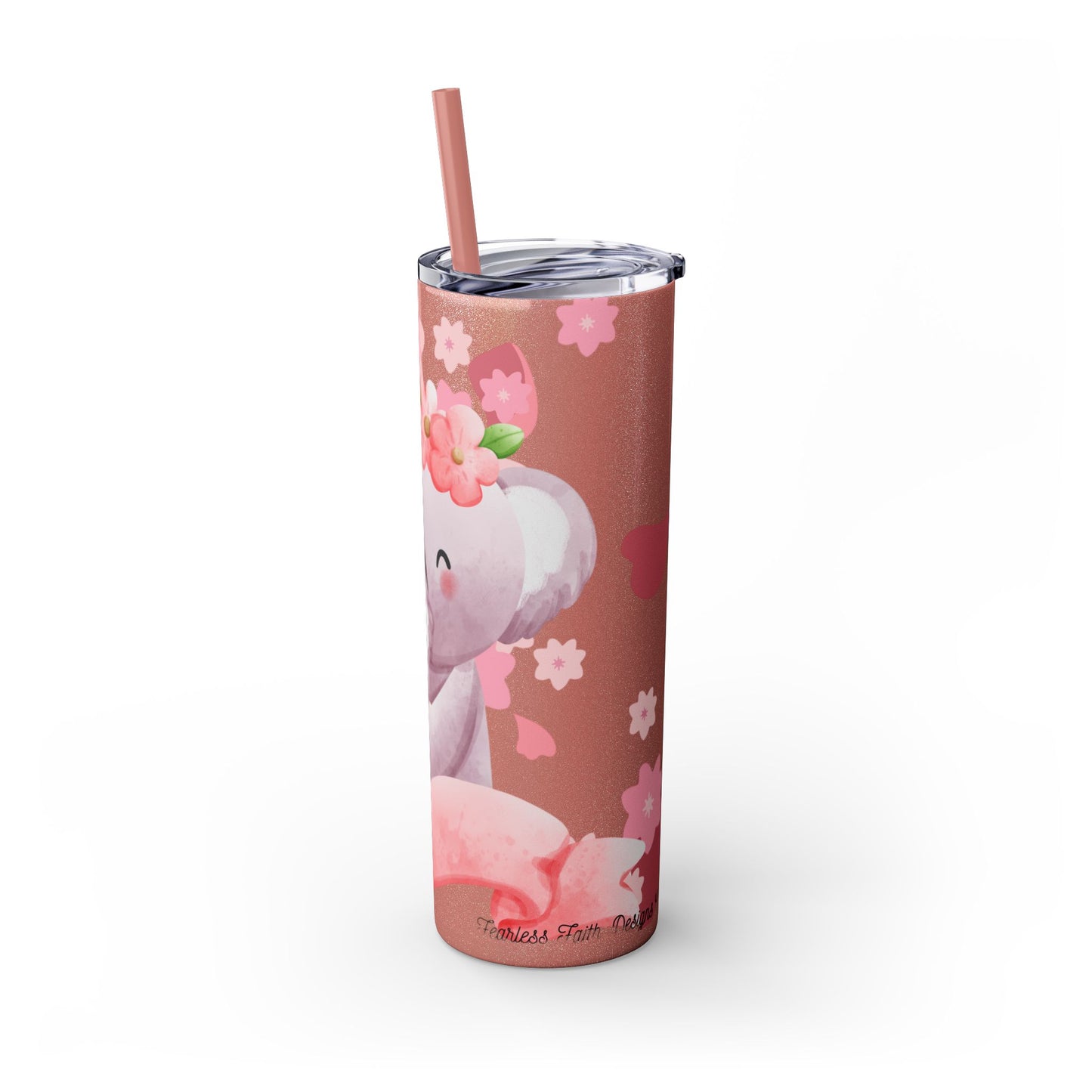 Cute Koala Skinny Tumbler with Straw - 20oz | Unshakable, Unconditional, Unstoppable