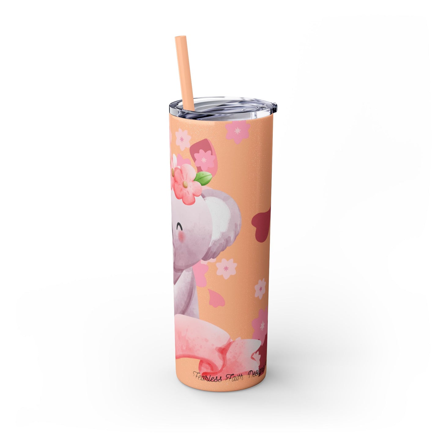 Cute Koala Skinny Tumbler with Straw - 20oz | Unshakable, Unconditional, Unstoppable