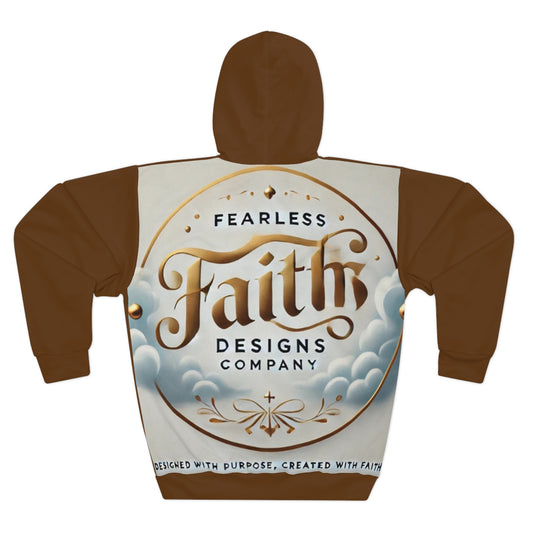 Fearless Faith Designs Company Logo Hoodie | Unisex Pullover for Spiritual Comfort